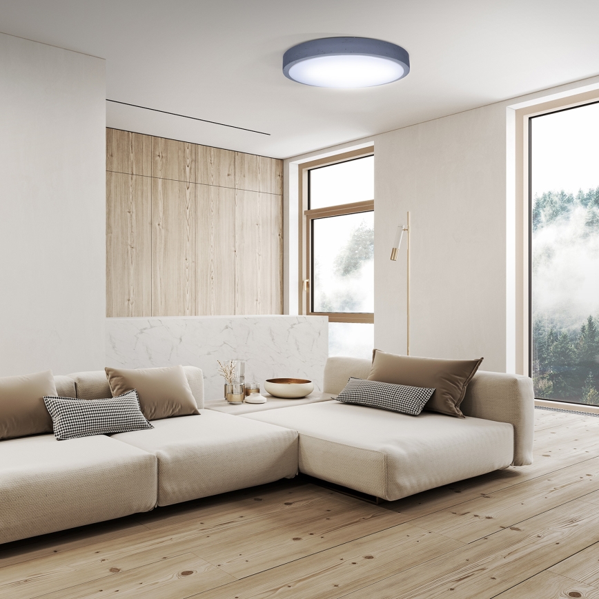 Dimbare LED plafondlamp GREY LED/60W/230V 3000-6500K grijs diameter 49 cm + afstandsbediening