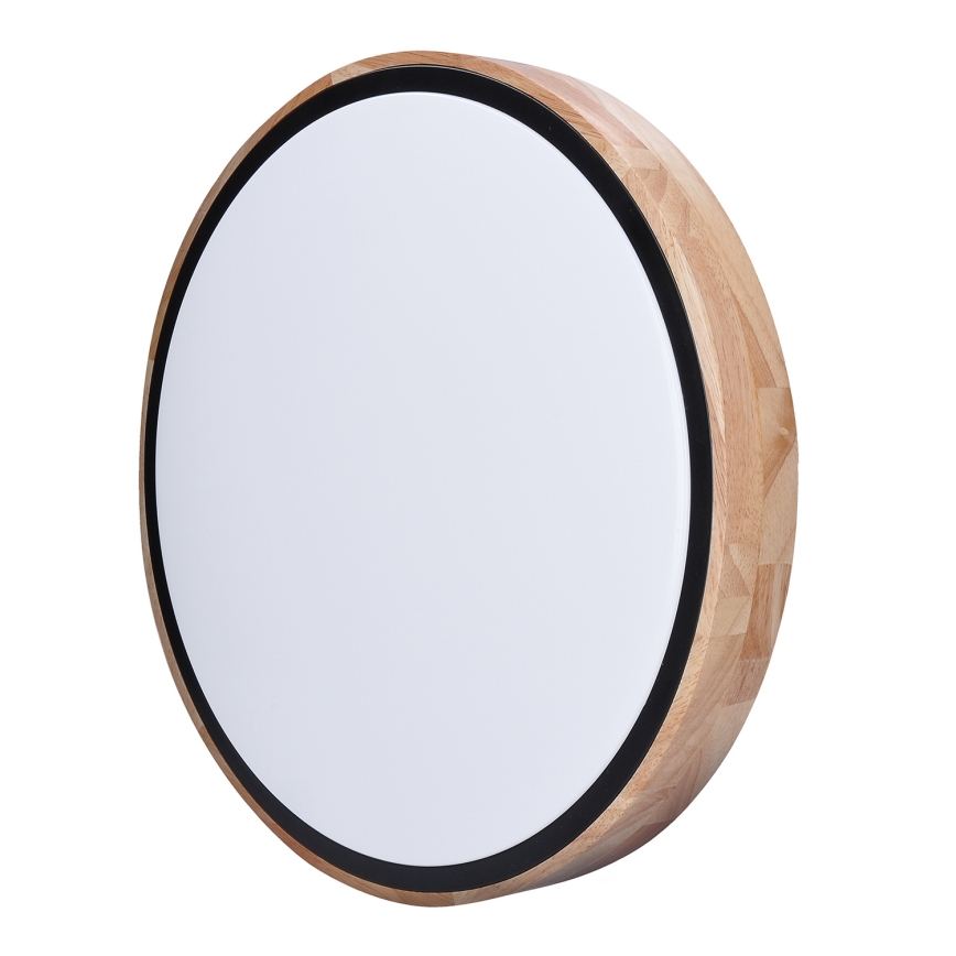 LED Dimbaar Plafondlamp IRON OAK LED/60W/230V 3000-6500K eiken pr. 51 cm + afstandsbediening