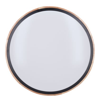 Dimbare LED plafondlamp IRON OAK LED/60W/230V 3000-6500K eiken diameter 51 cm + afstandsbediening