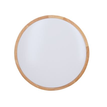 Dimbare LED plafondlamp SOLID OAK LED/48W/230V 3000-6500K eiken diameter 39 cm + afstandsbediening