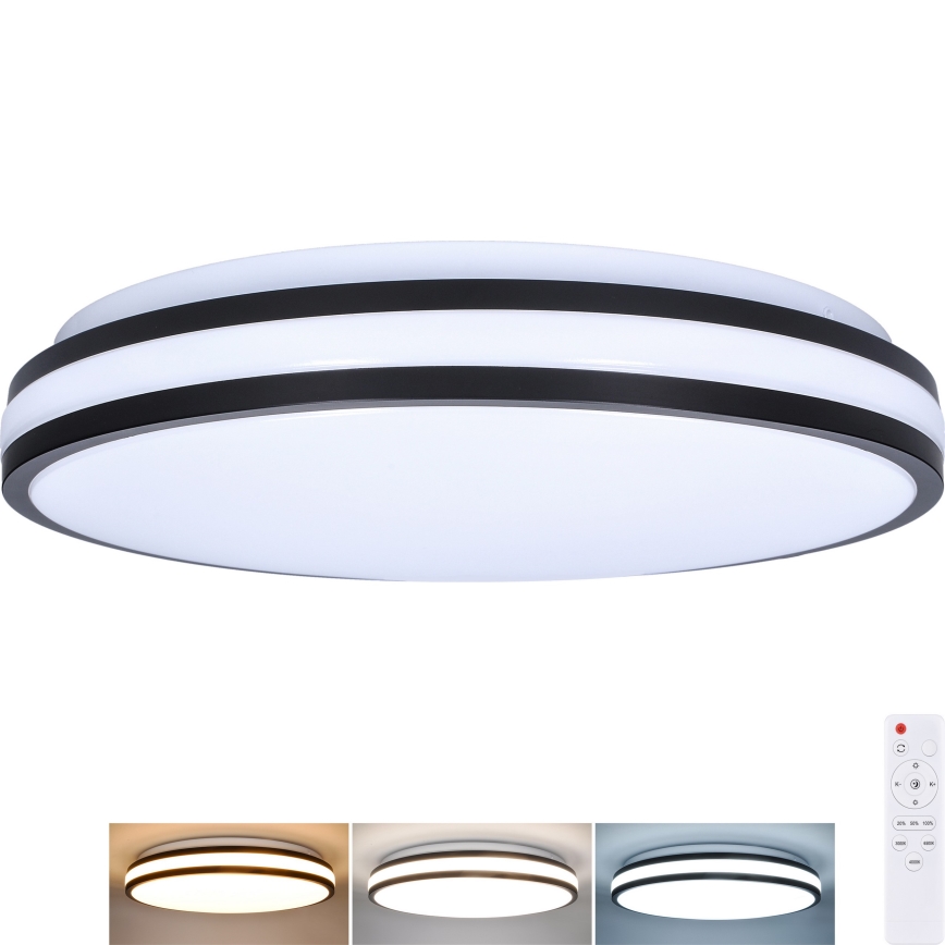 Dimbare LED plafondlamp LASKOS LED/48W/230V 3000-6500K zwart + afstandsbediening