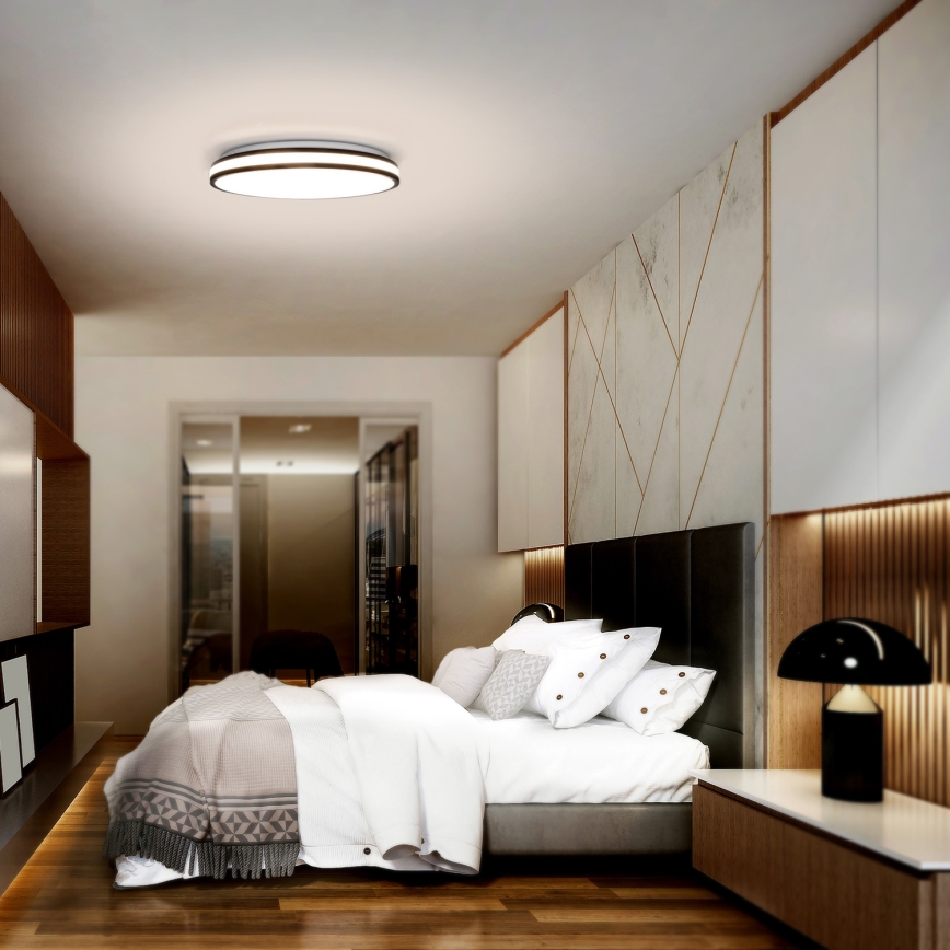 Dimbare LED plafondlamp LASKOS LED/48W/230V 3000-6500K zwart + afstandsbediening