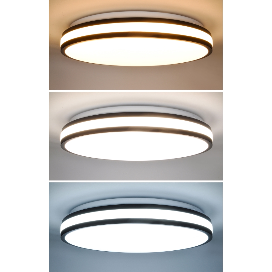 Dimbare LED plafondlamp LASKOS LED/48W/230V 3000-6500K zwart + afstandsbediening