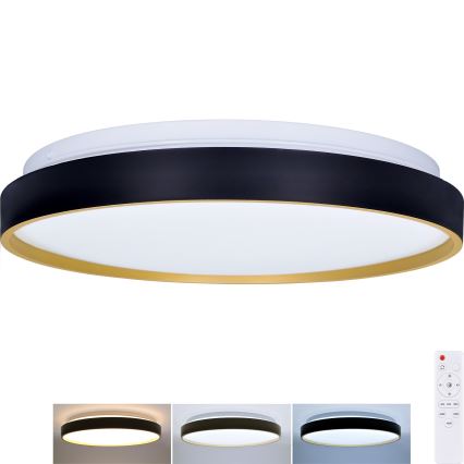 Dimbare LED plafondlamp CALA LED/48W/230V 3000-6500K zwart/goud + afstandsbediening