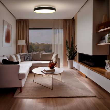 Dimbare LED plafondlamp CALA LED/48W/230V 3000-6500K zwart/goud + afstandsbediening