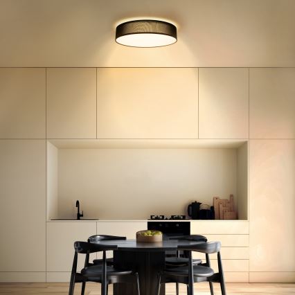 Dimbare LED plafondlamp PENLEY LED/48W/230V 3000-6500K diameter 40 cm zwart + afstandsbediening