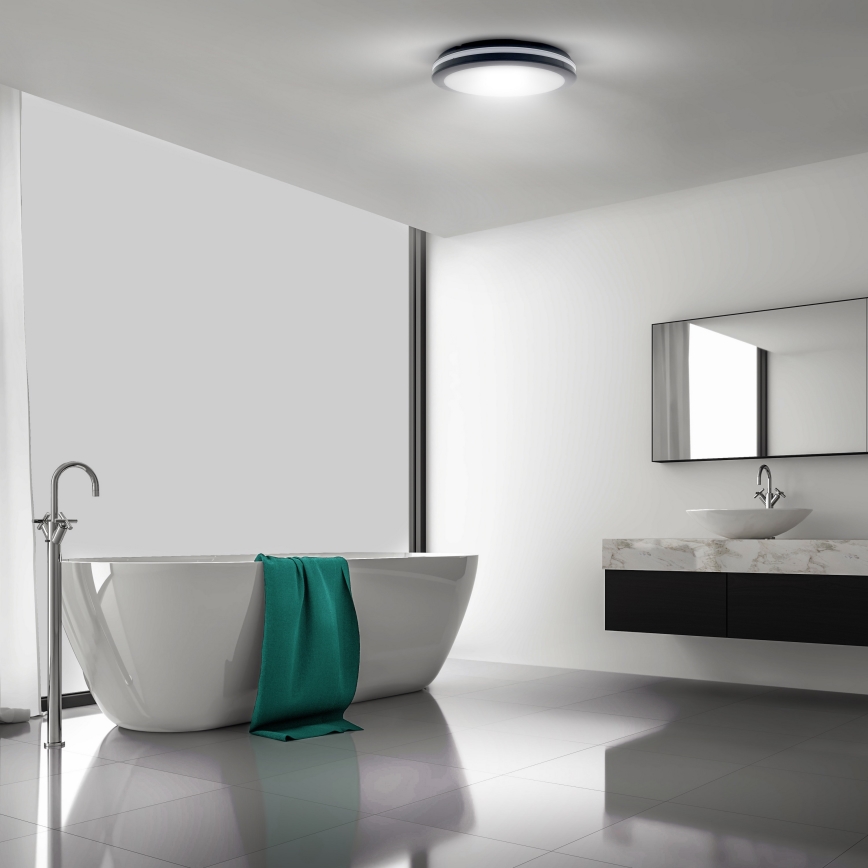 LED Dimbaar buitenshuis plafond lamp LED/18W/22W/26W/230V 3000/4000/6500K IP65 zwart