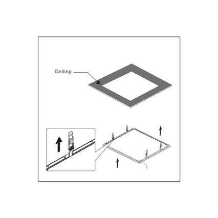 SET Montageklemmen t.b.v. LED Paneel installatie 595x595mm