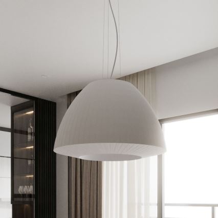 Hanglamp aan een koord BELLA 3x E27 / 60W / 230V d. 60 cm wit