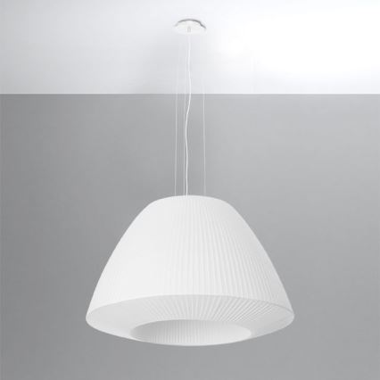 Hanglamp aan een koord BELLA 3x E27 / 60W / 230V d. 60 cm wit