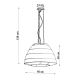 Hanglamp aan een koord BELLA 3x E27 / 60W / 230V d. 60 cm wit