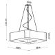 Hanglamp aan een koord LOKKO 8x E27 / 60W / 230V 80 cm wit