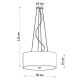 Hanglamp aan een koord OTTO 5x E27 / 60W / 230V d. 60 cm wit