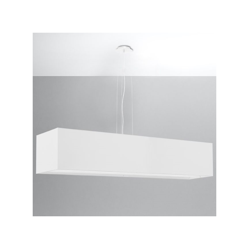 Hanglamp aan een koord SANTA 5x E27 / 60W / 230V 120 cm wit