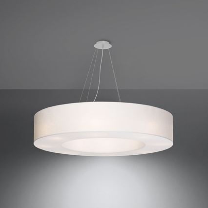 Hanglamp aan een koord SATURNO 8x E27 / 60W / 230V d. 90 cm wit