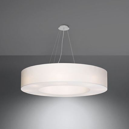 Hanglamp aan een koord SATURNO 8x E27 / 60W / 230V d. 90 cm wit