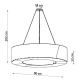Hanglamp aan een koord SATURNO SLIM 8x E27 / 60W / 230V d. 90 cm wit