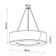 Hanglamp aan een koord SATURNO SLIM 8x E27 / 60W / 230V d. 90 cm zwart
