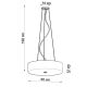 Hanglamp aan een koord SKALA 5x E27 / 60W / 230V d. 50 cm zwart