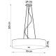 Hanglamp aan een koord SKALA 6x E27 / 60W / 230V d. 70 cm wit