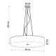 Hanglamp aan een koord SKALA 6x E27 / 60W / 230V d. 90 cm wit