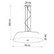 Hanglamp aan een koord VEGA 5x E27 / 60W / 230V d. 70 cm wit