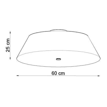 Plafond Lamp VEGA 5x E27 / 60W / 230V d. 60 cm zwart