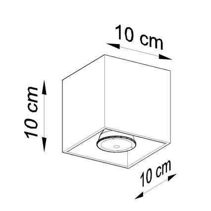 Spot QUAD 1 1xGU10/10W/230V zwart