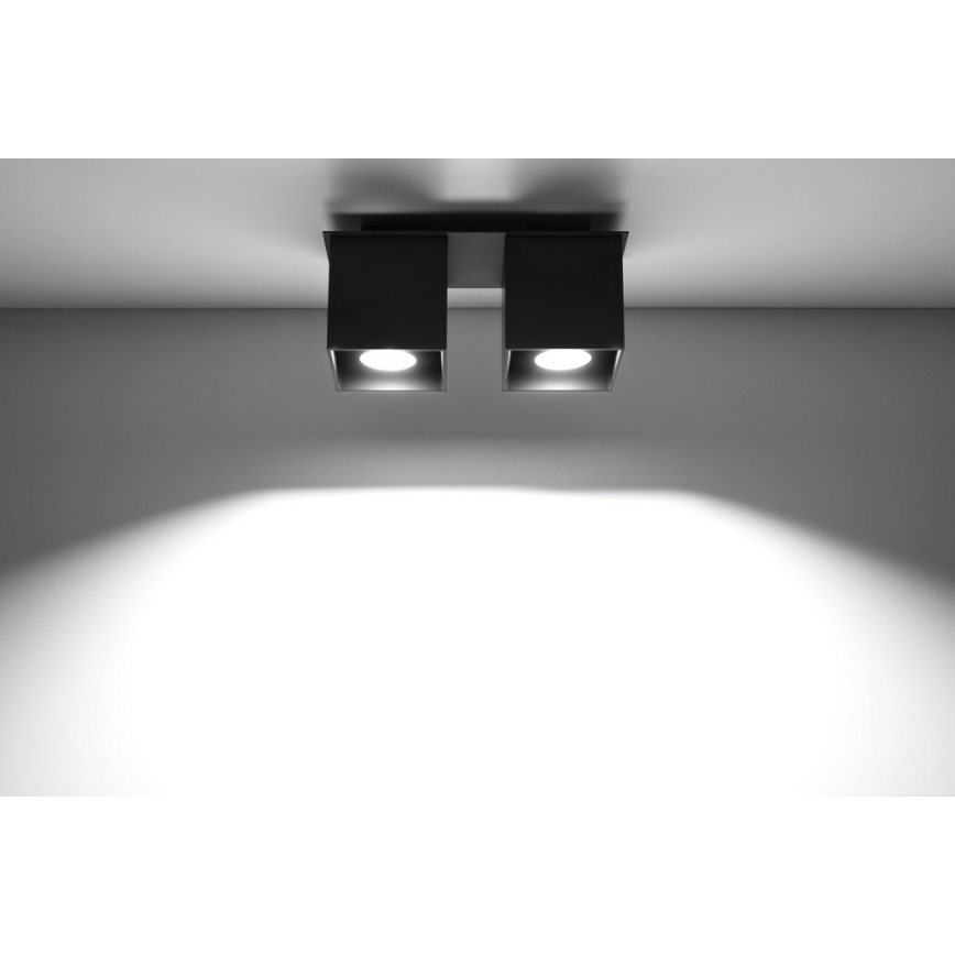Spot QUAD 2 2xGU10/40W/230V zwart
