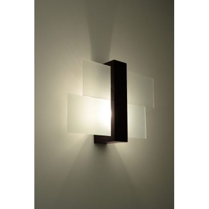 Wandlamp FENIKS 1 1xE27/60W/230V Berk/beuken/wengé