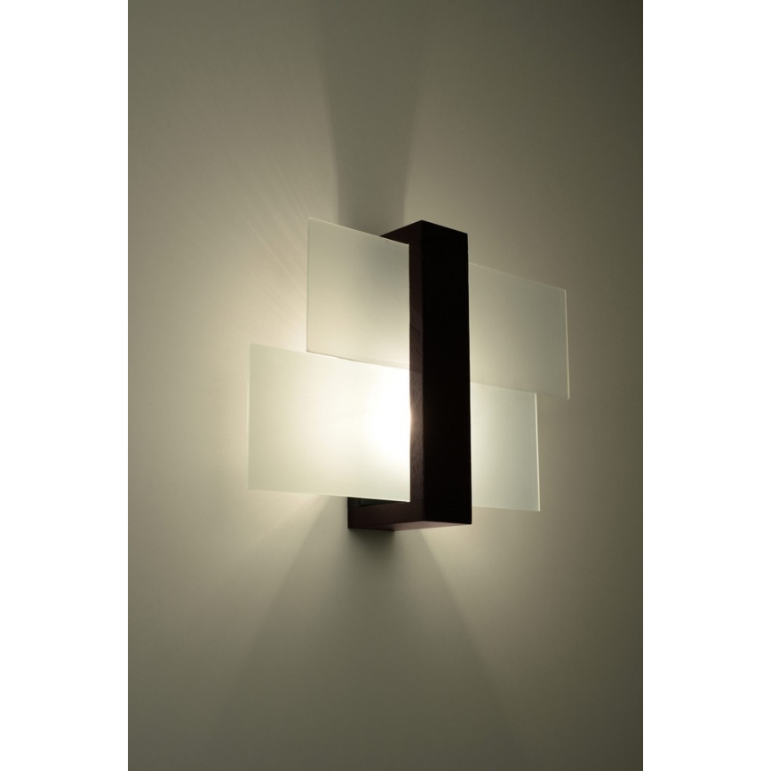 Wandlamp FENIKS 1 1xE27/60W/230V Berk/beuken/wengé