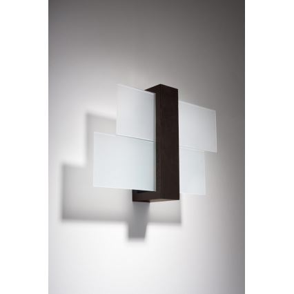 Wandlamp FENIKS 1 1xE27/60W/230V Berk/beuken/wengé