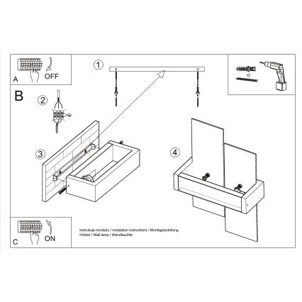 Wandlamp FENIKS 1 1xE27/60W/230V Berk/beuken/wengé