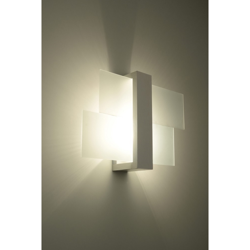 Wandlamp FENIKS 1 1xE27/60W/230V Berk/beuken/wit