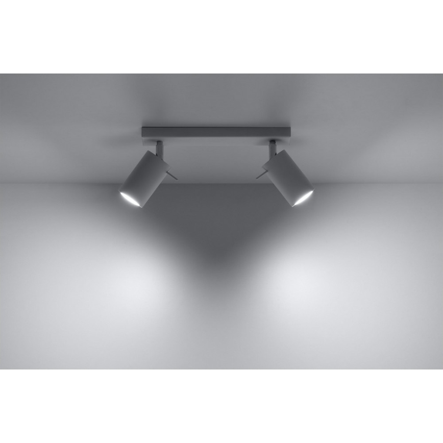 Spot RING 2 2xGU10/10W/230V wit