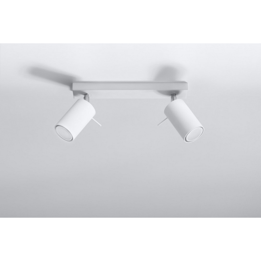 Spot RING 2 2xGU10/10W/230V wit