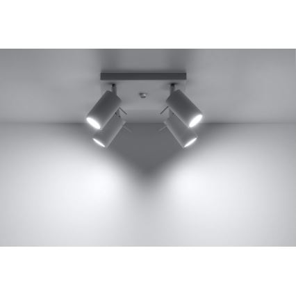 Spot RING 4 4xGU10/10W/230V wit