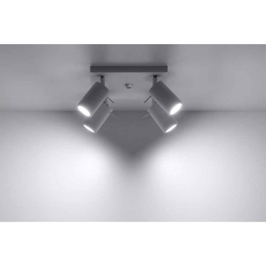 Spot RING 4 4xGU10/10W/230V wit