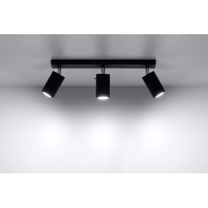 Spot RING 3 3xGU10/10W/230V zwart