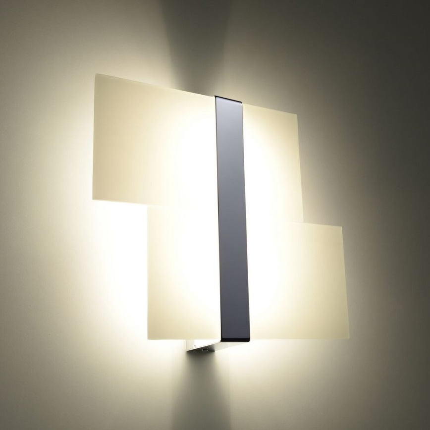 Wandlamp MASSIMO 2xG9/40W/230V wit/glanzend chroom