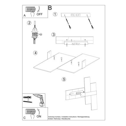 Wandlamp MASSIMO 2xG9/40W/230V wit/glanzend chroom