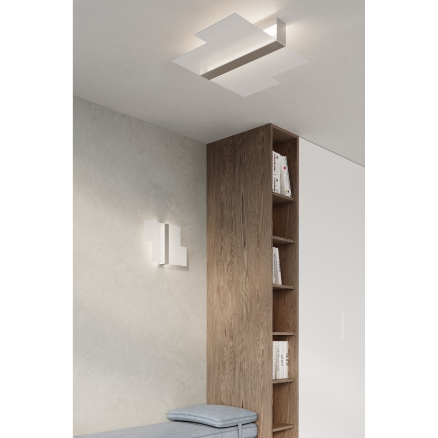 Plafondlamp MASSIMO 2xE27/60W/230V wit/glanzend chroom