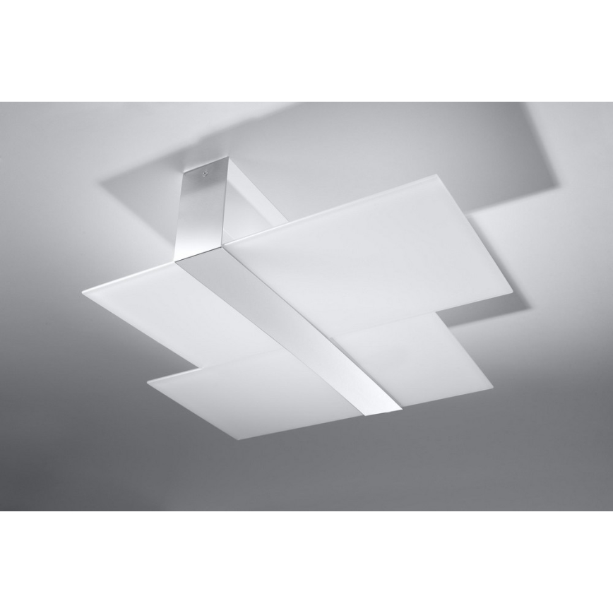 Plafondlamp MASSIMO 2xE27/60W/230V wit/glanzend chroom
