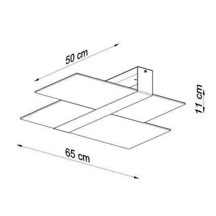 Plafondlamp MASSIMO 2xE27/60W/230V wit/glanzend chroom