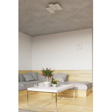 Plafondlamp FABIANO 3xE27/60W/230V wit/glanzend chroom