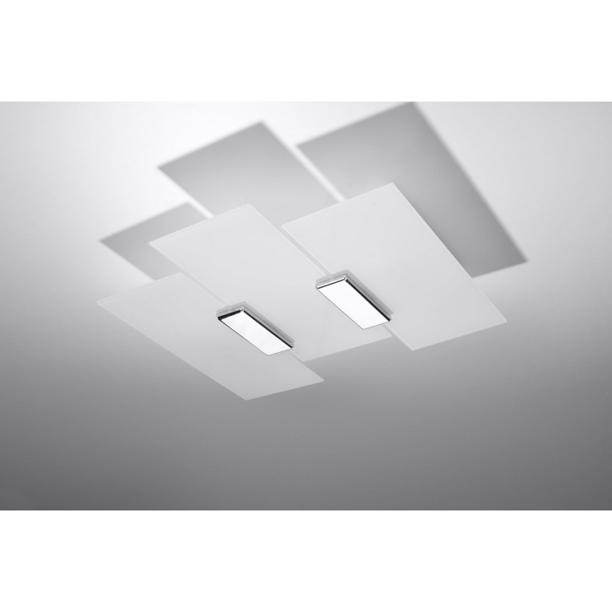 Plafondlamp FABIANO 3xE27/60W/230V wit/glanzend chroom