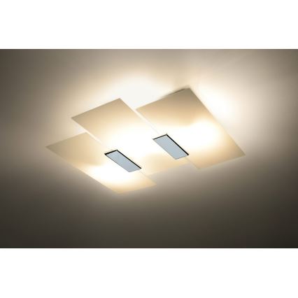 Plafondlamp FABIANO 3xE27/60W/230V wit/glanzend chroom