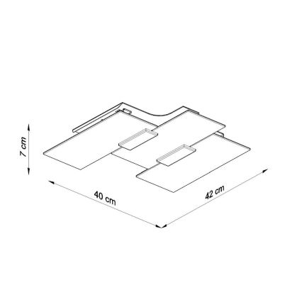 Plafondlamp FABIANO 3xE27/60W/230V wit/glanzend chroom