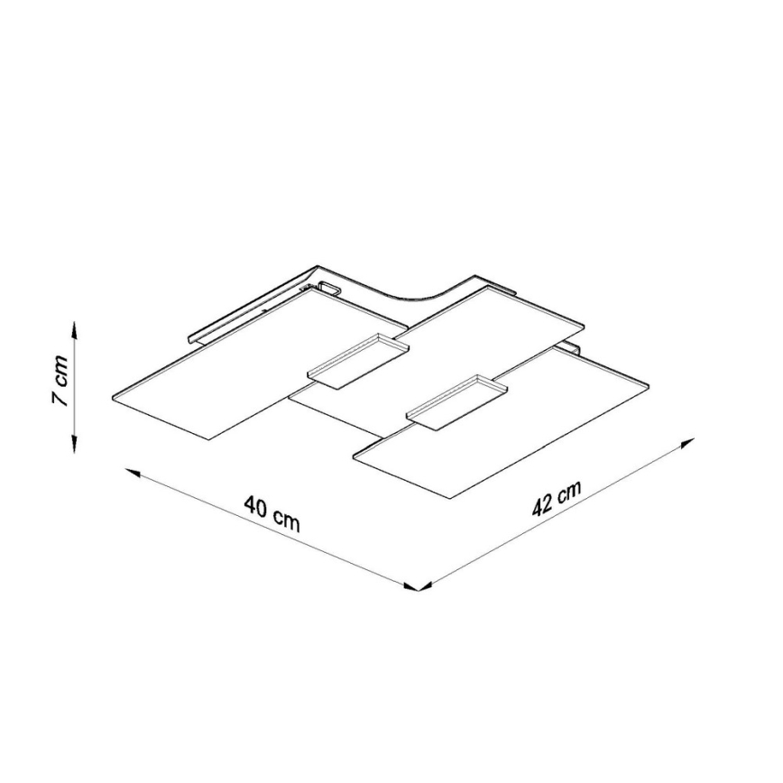Plafondlamp FABIANO 3xE27/60W/230V wit/glanzend chroom