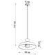 Hanglamp aan een koord AFRA 1xE27/60W/230V grijs/beuken
